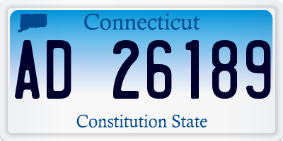 CT license plate AD26189