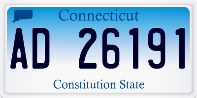 CT license plate AD26191