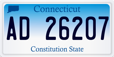 CT license plate AD26207