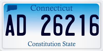 CT license plate AD26216