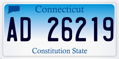 CT license plate AD26219