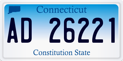 CT license plate AD26221