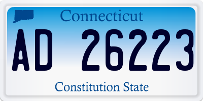 CT license plate AD26223