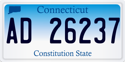 CT license plate AD26237