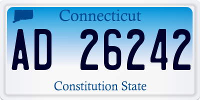 CT license plate AD26242