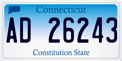 CT license plate AD26243