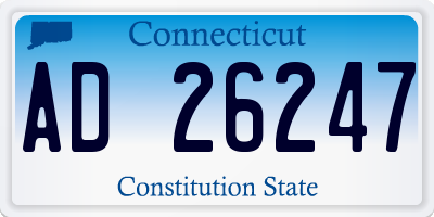 CT license plate AD26247