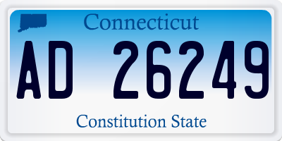 CT license plate AD26249