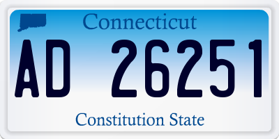 CT license plate AD26251