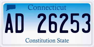 CT license plate AD26253