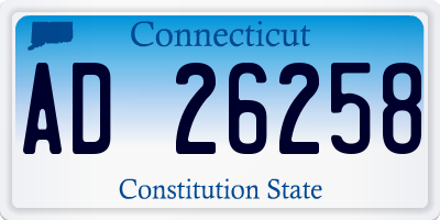 CT license plate AD26258