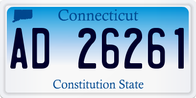 CT license plate AD26261