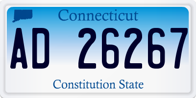 CT license plate AD26267