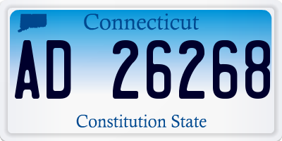 CT license plate AD26268