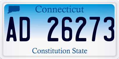 CT license plate AD26273