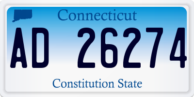 CT license plate AD26274