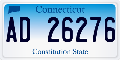 CT license plate AD26276