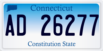 CT license plate AD26277