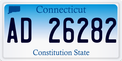 CT license plate AD26282