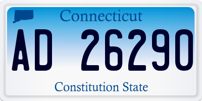 CT license plate AD26290
