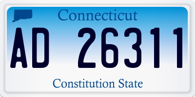 CT license plate AD26311