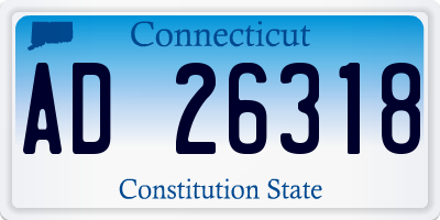 CT license plate AD26318