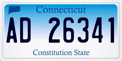 CT license plate AD26341