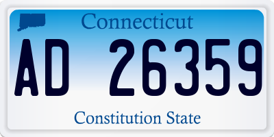 CT license plate AD26359
