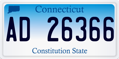 CT license plate AD26366