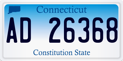 CT license plate AD26368