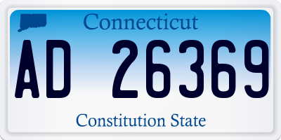 CT license plate AD26369