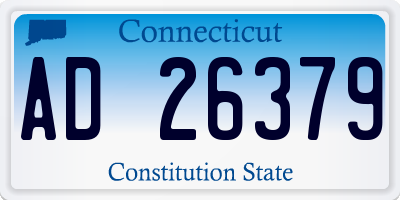 CT license plate AD26379
