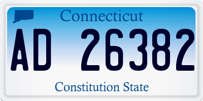 CT license plate AD26382
