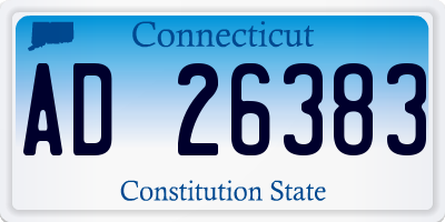 CT license plate AD26383