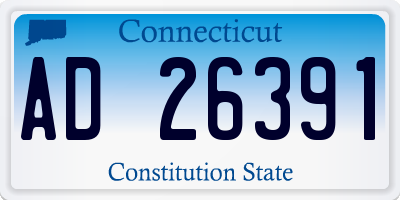 CT license plate AD26391