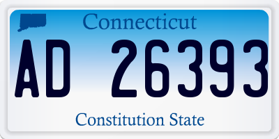 CT license plate AD26393