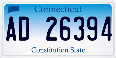 CT license plate AD26394