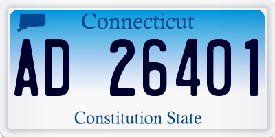 CT license plate AD26401