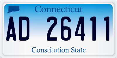 CT license plate AD26411