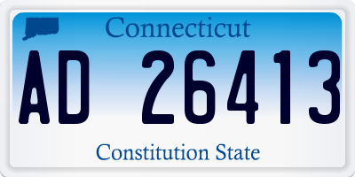 CT license plate AD26413