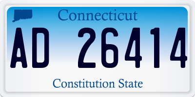 CT license plate AD26414