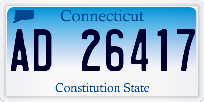 CT license plate AD26417