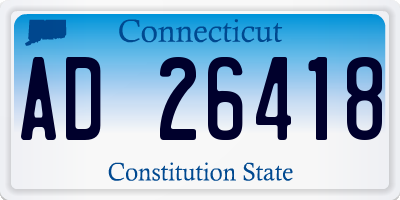 CT license plate AD26418