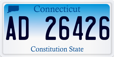 CT license plate AD26426