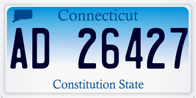 CT license plate AD26427