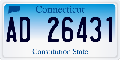 CT license plate AD26431