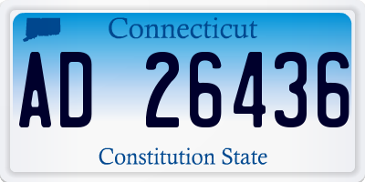 CT license plate AD26436