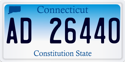 CT license plate AD26440