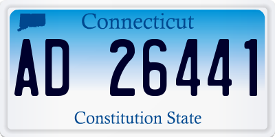 CT license plate AD26441