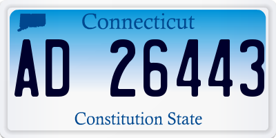 CT license plate AD26443